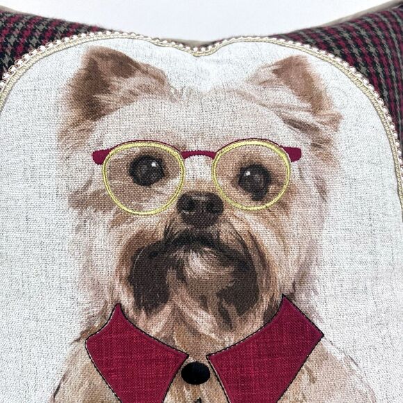 Loving Kindness Westie Winter Holiday Cover & Feather Pillow 19.5" Square - Picture 3 of 11